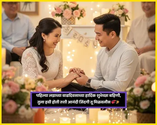 1st Wedding Anniversary Wishes for Sister and Jiju