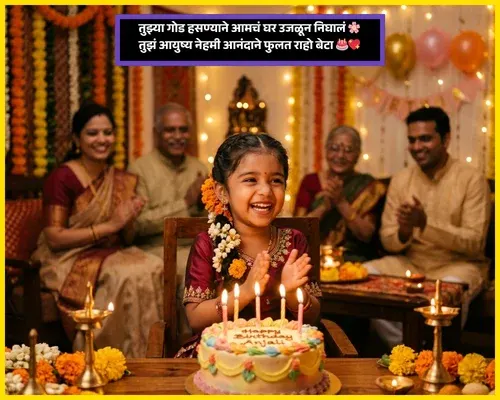 2nd Birthday Wishes for Son in Marathi
