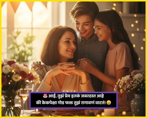 Funny Birthday Wishes for Mother in Marathi