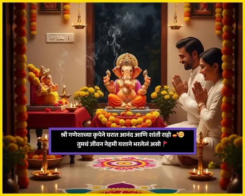 Happy Ganesh Chaturthi Wishes in Marathi Text