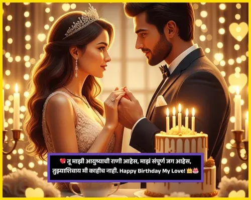 Life Partner Birthday Wishes Wife in Marathi