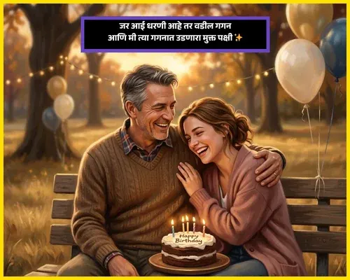 60th Birthday Wishes for Dad in Marathi