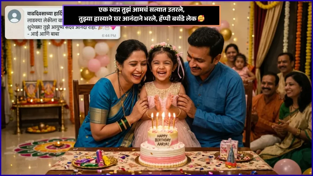 Birthday Wishes for Daugther in Marathi