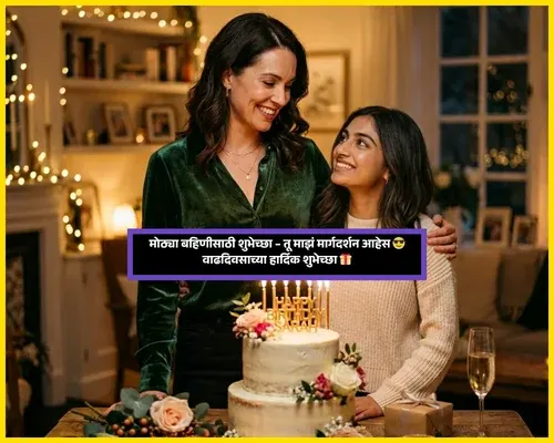 Birthday Wishes for Sister in Marathi​