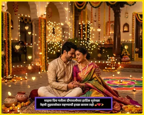 Diwali Wishes in Marathi for Husband
