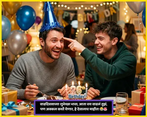 Funny Birthday Wishes for Brother in Marathi