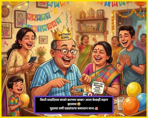 Funny Birthday Wishes for Dad in Marathi