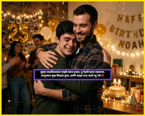 Happy Birthday Wishes for Brother in Marathi