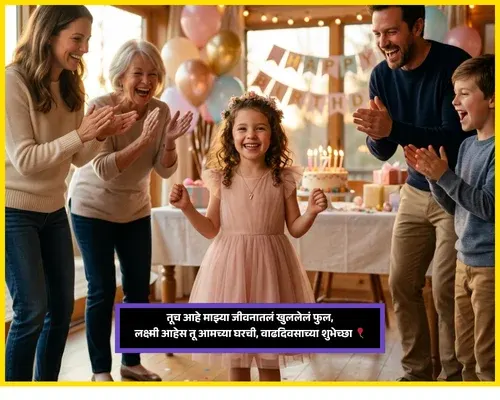 Happy Birthday Wishes for Daughter in Marathi Text