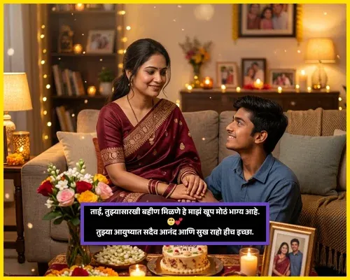 Happy Birthday Wishes for Sister in Marathi