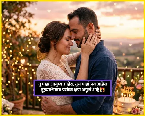 Love Birthday Wishes in Marathi for Wife