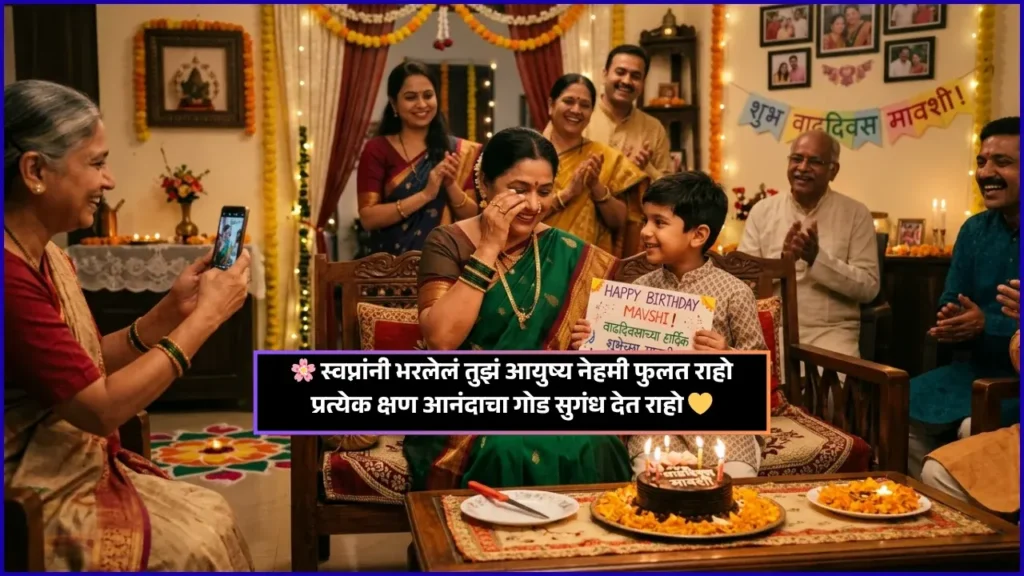 Mavshi Birthday Wishes in Marathi