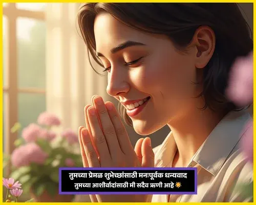 Professional Thank You for Birthday Wishes in Marathi
