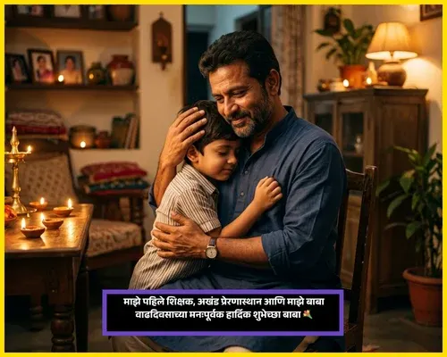 Short Birthday Wishes for Dad in Marathi