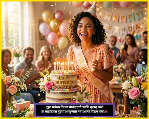 Short Birthday Wishes for Sister in Marathi