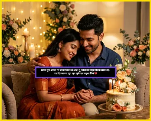 Short Birthday Wishes for Wife in Marathi
