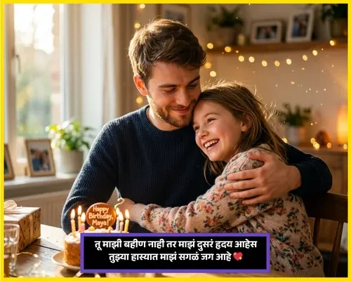 Sister Love Birthday Wishes in Marathi