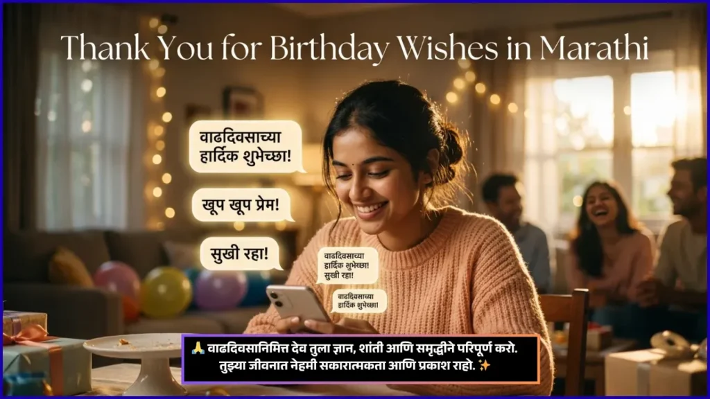 Thank You for Birthday Wishes in Marathi​